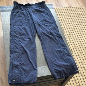 ATHLETA Trekkie High Rise Parachute Pant Blue EUC 10P